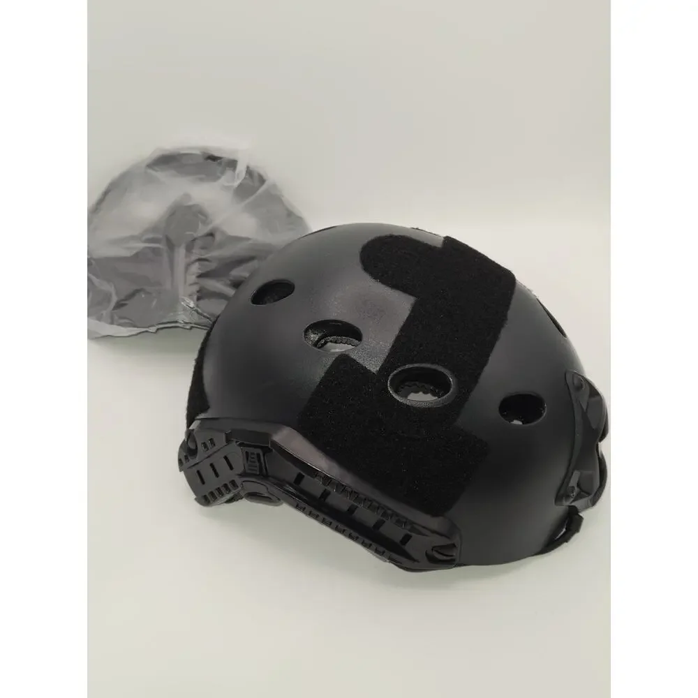 Tactical Airsoft Helmet w/ Face Mask Goggles Black Open Box Brand New